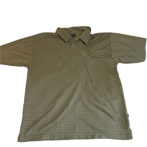 ADOLFO Men’s olive green Collard short sleeve shirt